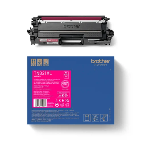 Brother TN-821XLM | Oryginalny toner MAGENTA do 9 000 wydruków 