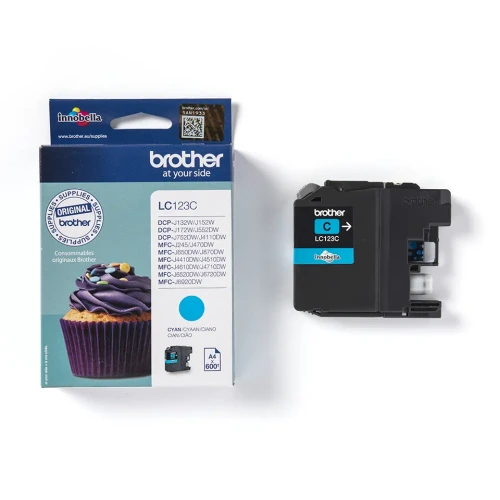 Brother LC-123C | Oryginalny pojemnik  z tuszem cyan do 600 stron