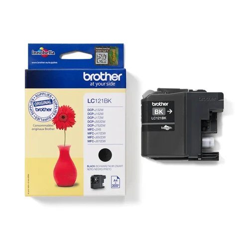 Brother LC-121BK | Oryginalny pojemnik  z tuszem black do 300 stron
