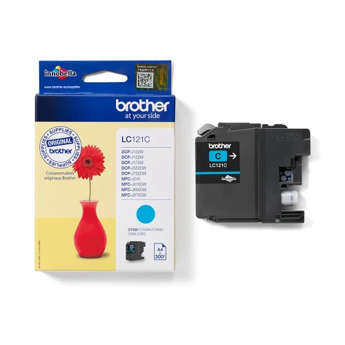 Brother LC-121C | Oryginalny pojemnik  z tuszem cyan do 300 stron