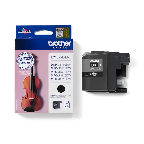 Brother LC-127XLBK | Oryginalny pojemnik z tuszem czarnym do 1200 stron 