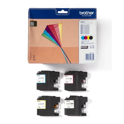Brother LC-223VALBP | Zestaw oryginalnych 4 tuszy do 550 stron 