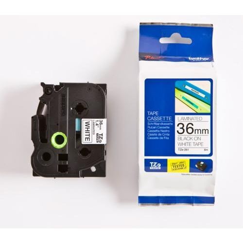Brother TZe-261 | czarny nadruk na białym tle, 36 mm szerokości