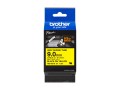 Brother HSE-621E | Oryginalna rurka termokurczliwa - czarny nadruk na żółtym tle, szerokość 9,0 mm